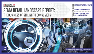 Cover of the SEMA Retail Landscape Report: The Business of Selling to Consumers report