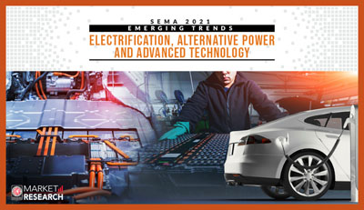 Cover of the SEMA Emerging Trends: Electrification, Alternative Power and Advanced Technology report