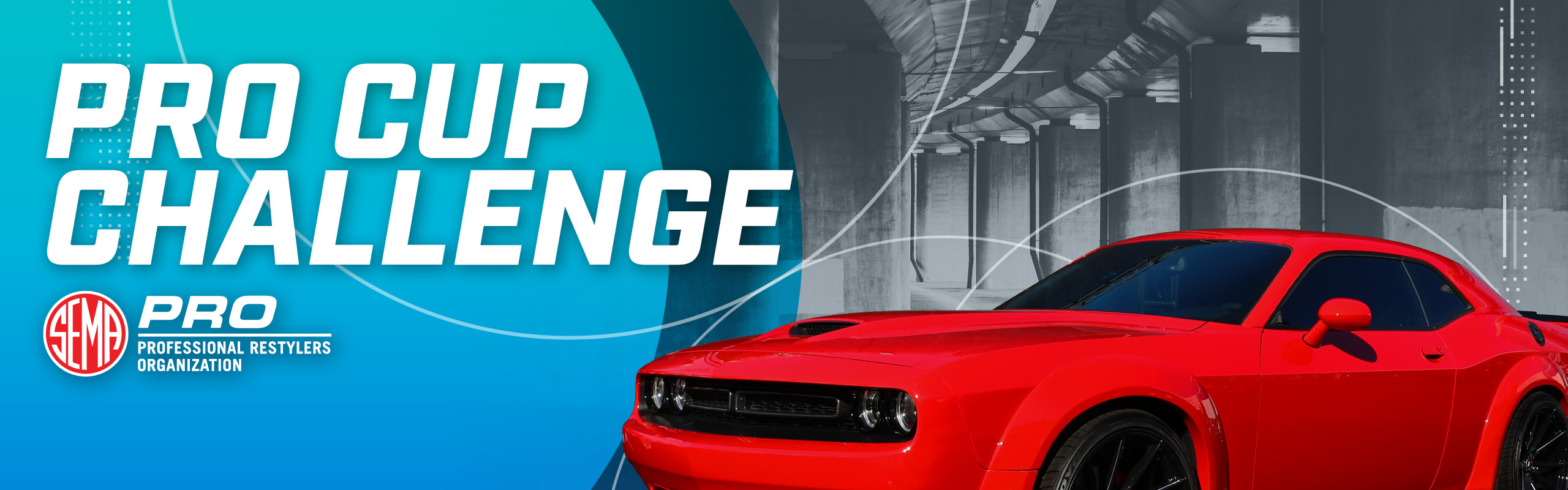 PRO CUP CHALLENGE - muscle car and the PRO Logo